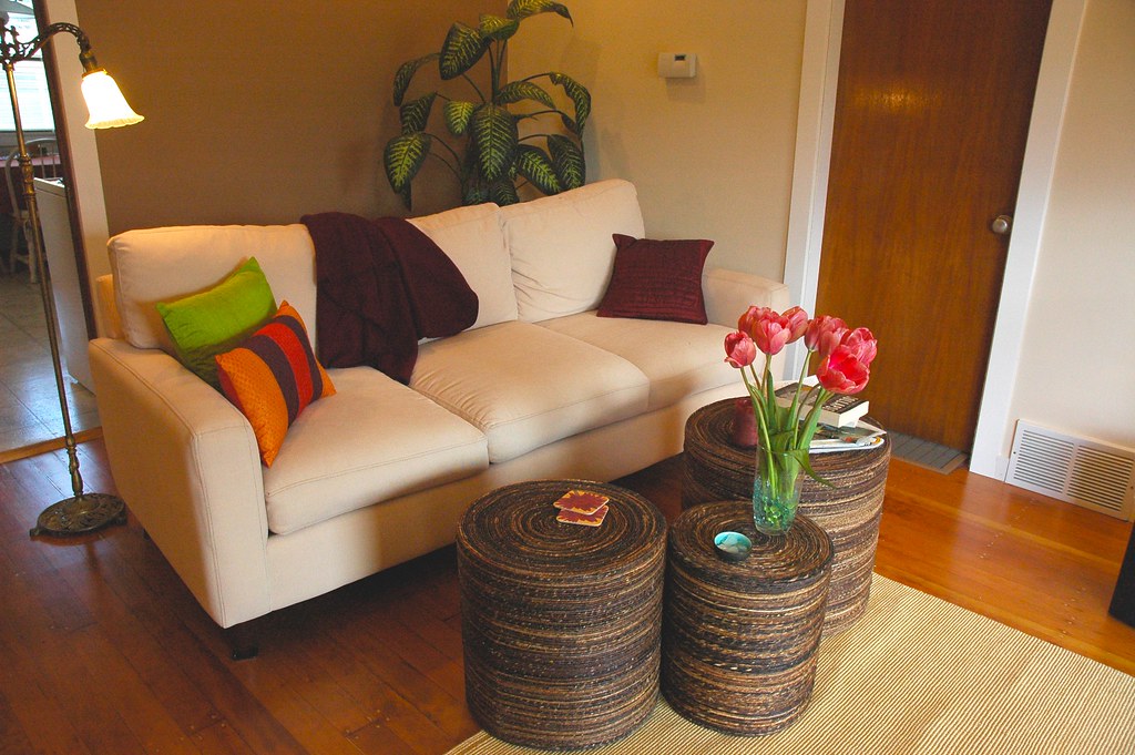 Warm freshly painted living room