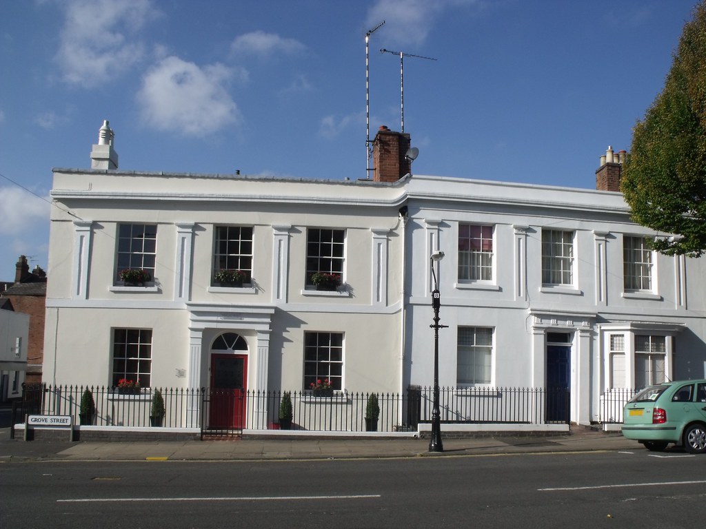 Freshly painted house exterior